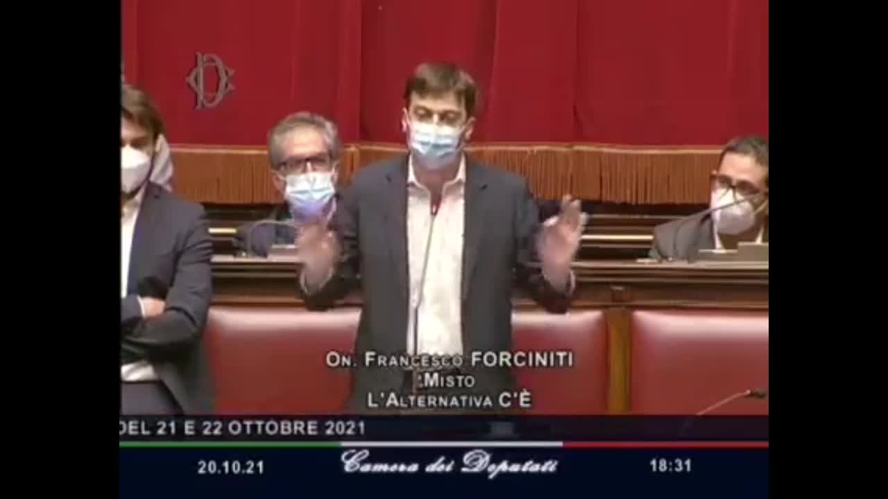 L'ONOREVOLE FRANCESCO FORCINITI NON LE MANDA A DIRE A DRAGHI!!!