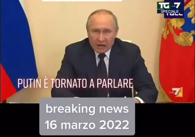 16 MARZO 2022 PUTIN Ãˆ TORNATO A PARLARE!!!