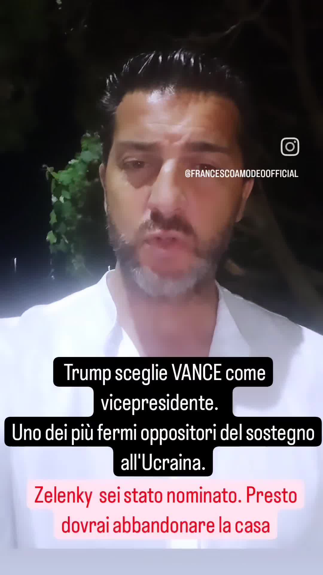 TRUMP A SCELTO VANCE!!!