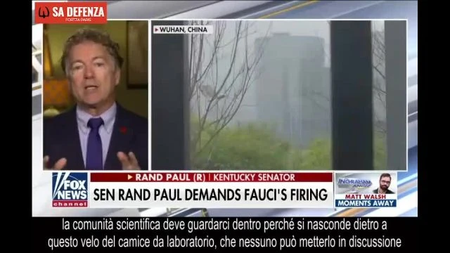 Senatore Rand Paul: il Dr. Fauci fin dall'inizio aveva finanziato la ricerca sul guadagno di funzione