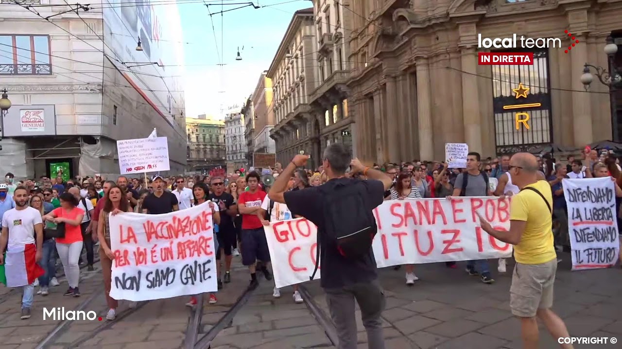 LIVE  Protesta No Green Pass a Milano