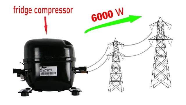 I turn Fridge Compressor into 220v electric Generator