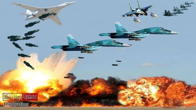 Russian air force in action! Massive Missile Fire by: Su-35, Su-27, Tu-160, Su-34, Tu-22
