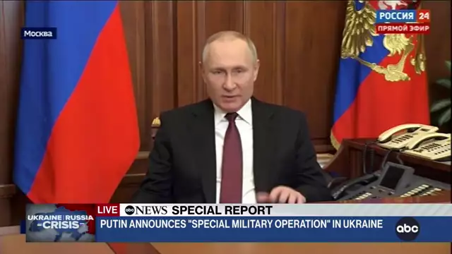 Putin / Russia ha autorizzato azioni militari nell'Ucraina / kündigt Militäroperationen in Ukraine