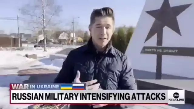 Troupe ABC news a Mosca intervista la gente