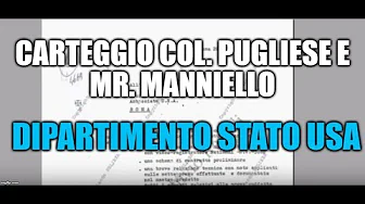 SCAMBIO DI LETTERE TRA PUGLIESE E MR  MANNIELLO E POI CON MR...