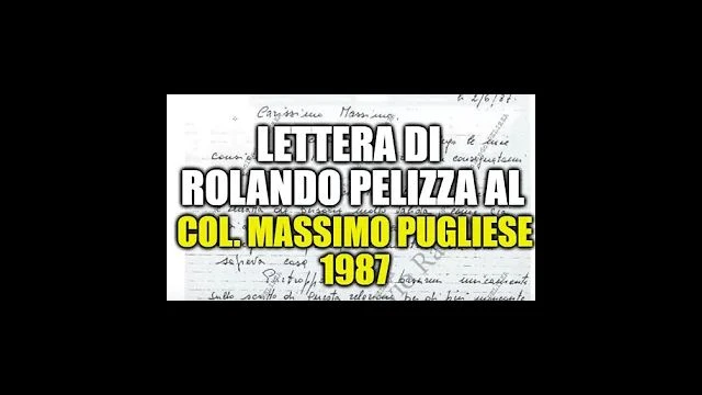 Lettera Rolando Pelizza al Col.  Pugliese sulla macchina di Majorana