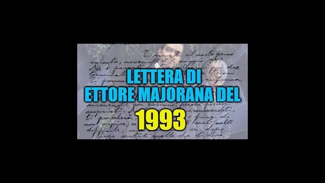 LETTERA DI ETTORE MAJORANA A ROLANDO PELIZZA 1993