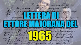 LETTERA DI ETTORE MAJORANA A ROLANDO PELIZZA  1965