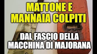 ESPERIMENTO CON MACCHINA DI MAJORANA CHE COLPISCE MATTONE E MANNAIA