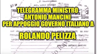 TELEGRAMMA DEL MINISTRO MANCINI AD AVV.  BOSSONI  PER APPOGGIO ITALIANO