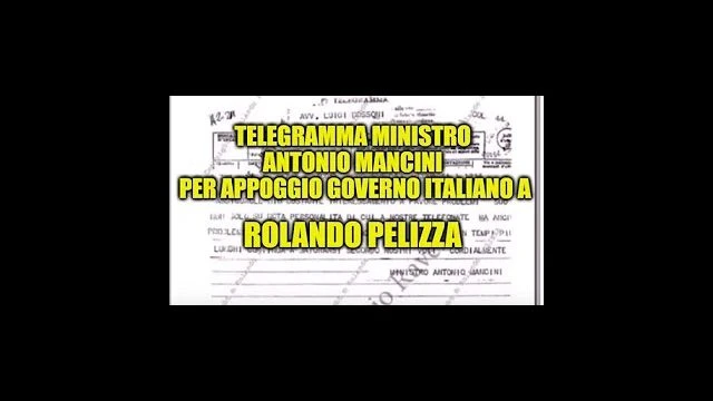 TELEGRAMMA DEL MINISTRO MANCINI AD AVV.  BOSSONI  PER APPOGGIO ITALIANO