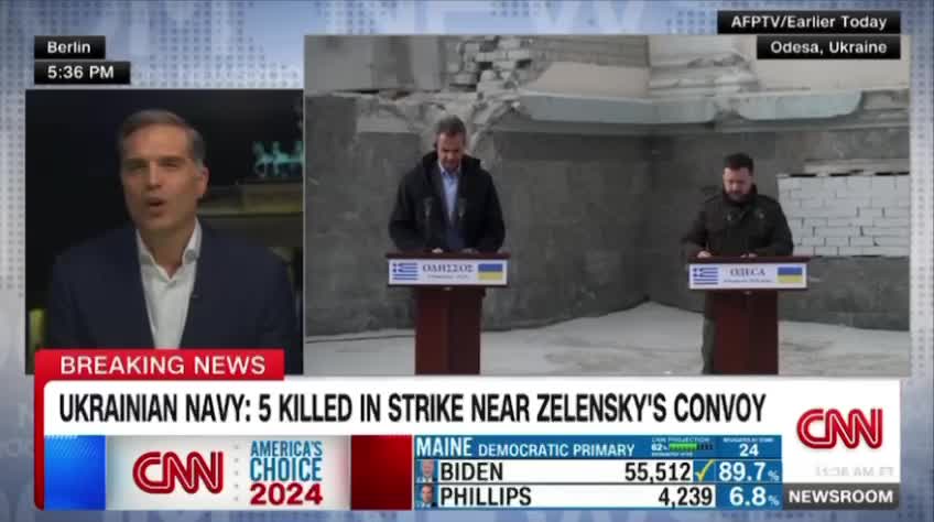 Il presidente ucraino  Zelenskyj dice la CNN -è quasi assassinato